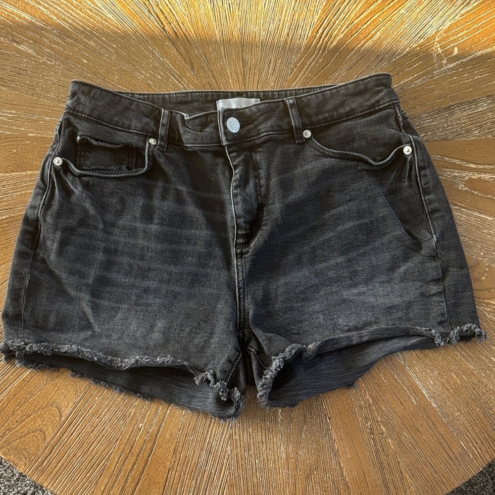 Loft Black Denim Shorts High Rise Size 27